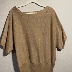 Michael Kors golden sparkle shirt size M